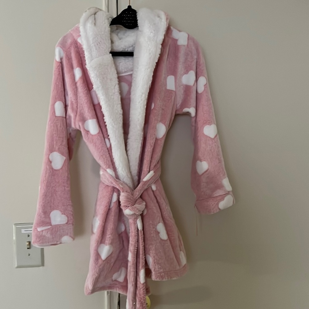 Target Short Hooded Cozy Robe with Hearts